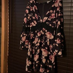 Charlotte Russe Black Dress with Pink Accents